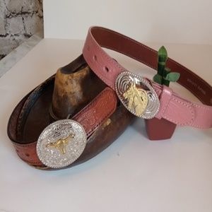 Boy/girl western style belts